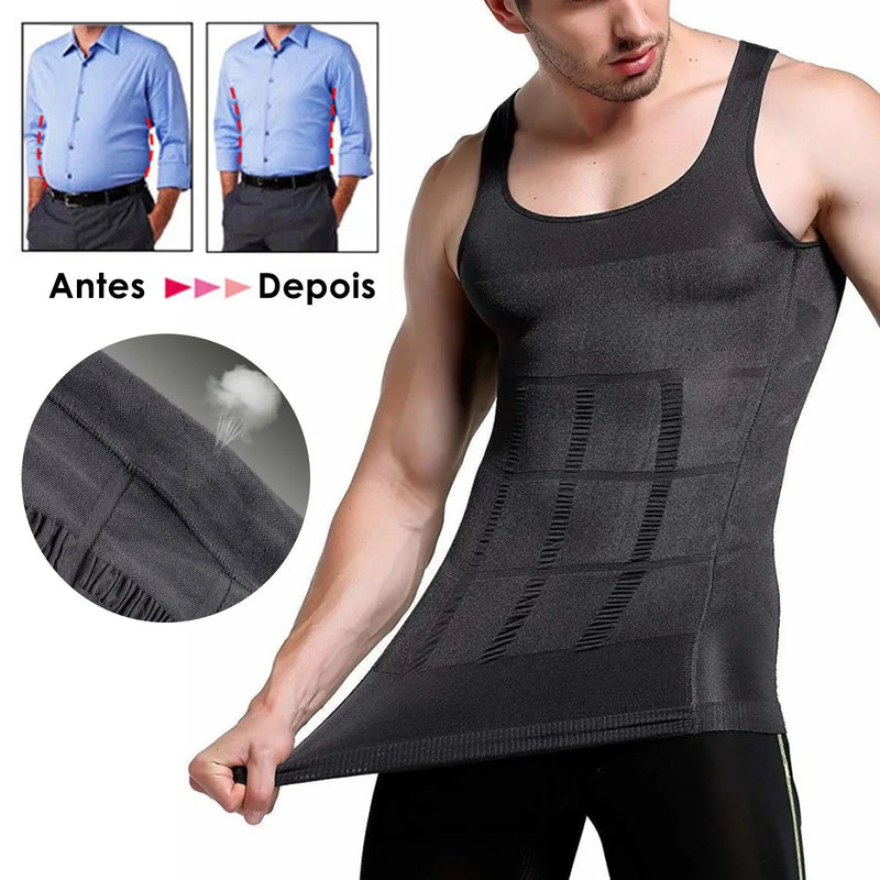 Camisa Masculina de Compressão Ultrafina Fit Shape Pro® - Modela sem Apertar