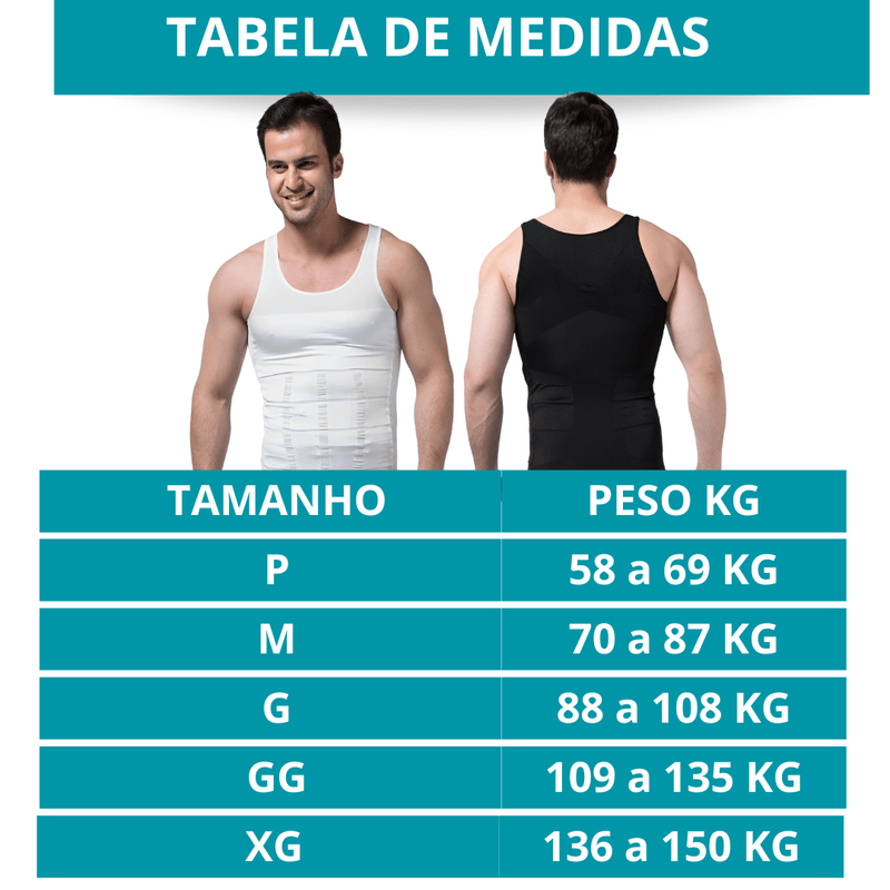 Camisa Masculina de Compressão Ultrafina Fit Shape Pro® - Modela sem Apertar