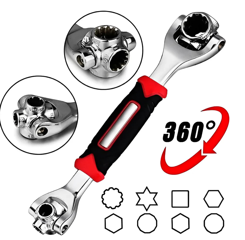 PowerTool Pro — Chave Universal 48 em 1 com Rotação 360°!