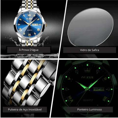 Relógio PREMIUM Luxury Olevs® - [FRETE GRÁTIS]