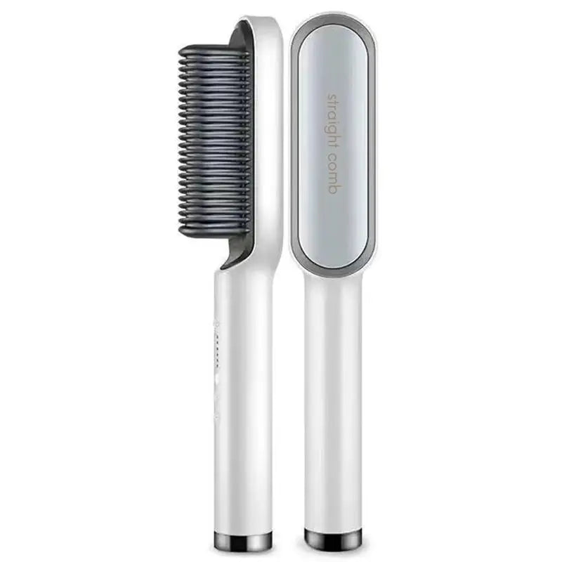 StyleBrush Pro — Mini Alisador de Cabelo 2 em 1 com Escova e Aquecimento Rápido!