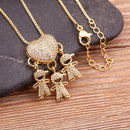 MomLove Pro — Colar de Mãe com Filhos em Cristal Zircônia!