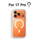 Luxo Sem Fio Magnético Oficial Ímã Capinha Para Magsafe Capa Iphone 17 Pro Max 17 Air Apple Original Claro Acrílico Prova Choque Quadro Silicone.