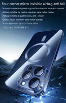 Luxo Sem Fio Magnético Oficial Ímã Capinha Para Magsafe Capa Iphone 17 Pro Max 17 Air Apple Original Claro Acrílico Prova Choque Quadro Silicone.