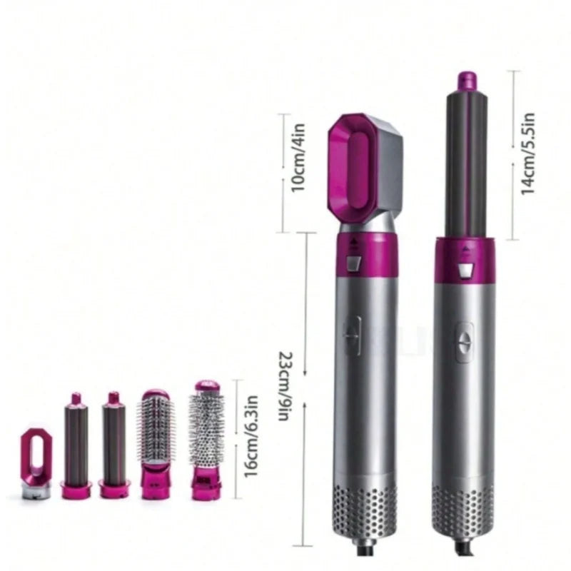Escova Modeladora 5 em 1 – LumiHair Styler - Seu cabelo Liso ou Cacheado em Segundos