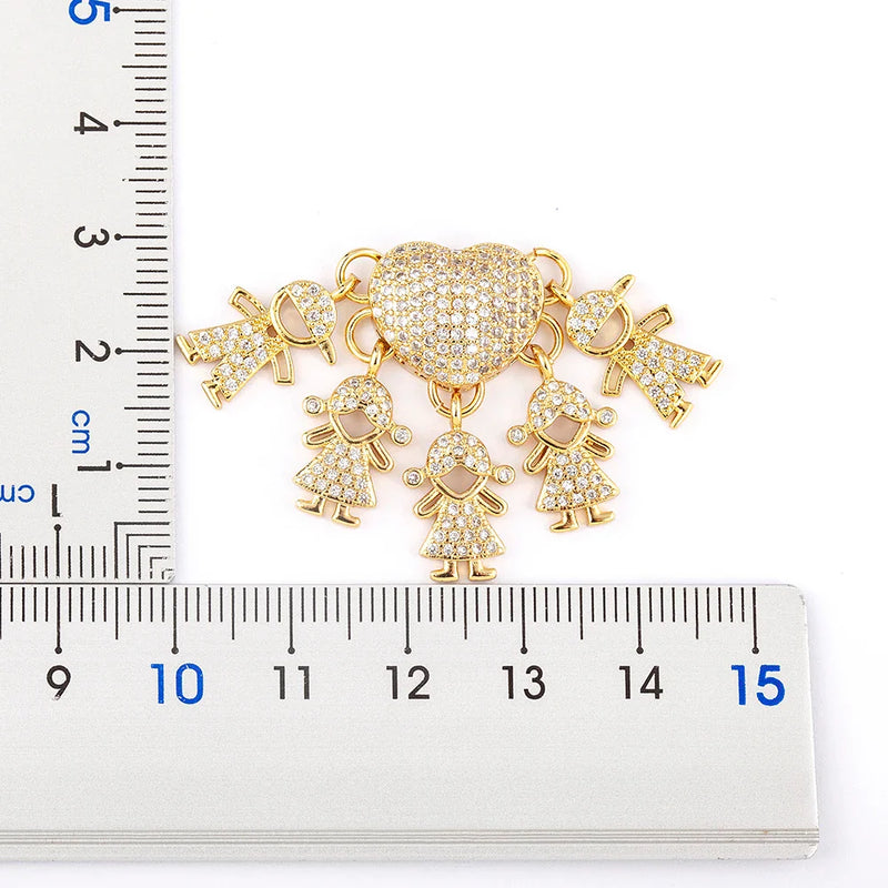 MomLove Pro — Colar de Mãe com Filhos em Cristal Zircônia!