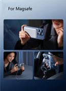 Luxo Sem Fio Magnético Oficial Ímã Capinha Para Magsafe Capa Iphone 17 Pro Max 17 Air Apple Original Claro Acrílico Prova Choque Quadro Silicone.