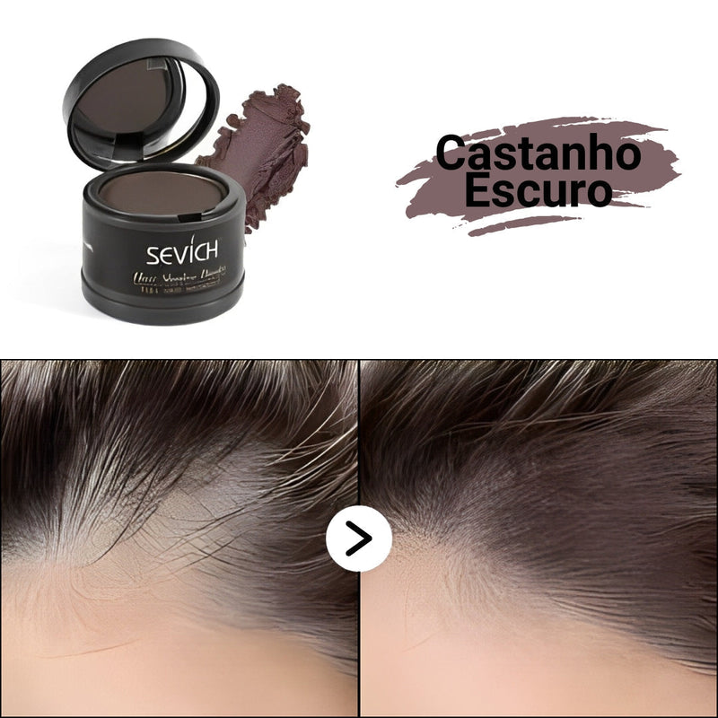 Pó Maquiagem para Cabelo a prova D'água - SEVÍCH