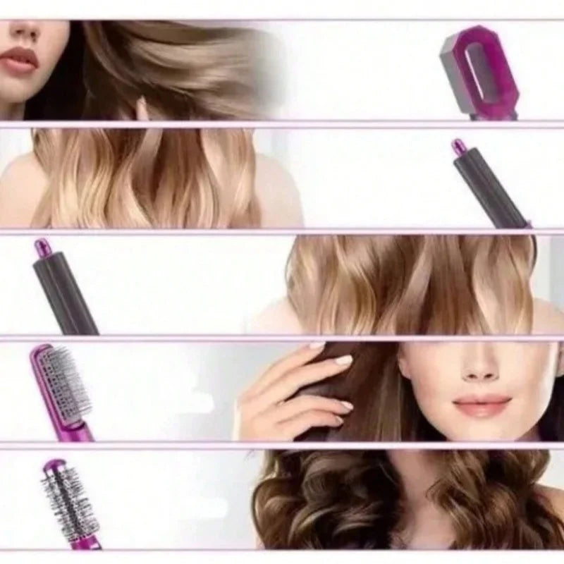 Escova Modeladora 5 em 1 - Profissional (Seca, Alisa, Cacheia, Modela e Ondula)