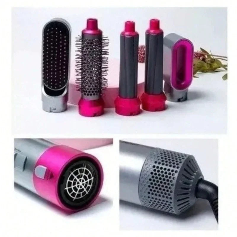 Escova Modeladora 5 em 1 - Profissional (Seca, Alisa, Cacheia, Modela e Ondula)