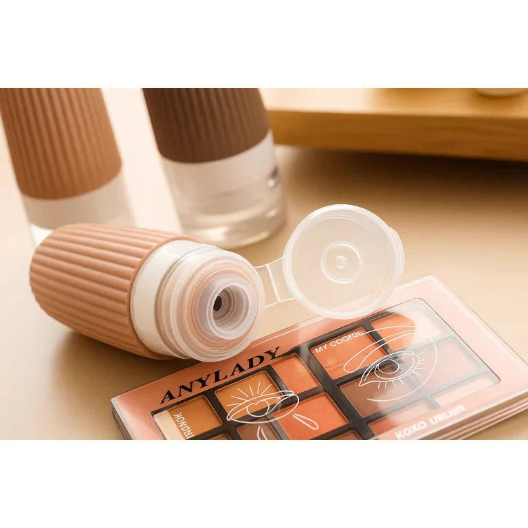 Kit 4 Frascos de Silicone Para Viagem