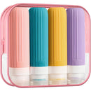 Kit 4 Frascos de Silicone Para Viagem