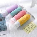 Kit 4 Frascos de Silicone Para Viagem