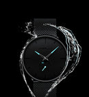 Relógio CRRJU Slim Black - Estilo Elegante com Design Ultra Fino, Movimento Quartzo